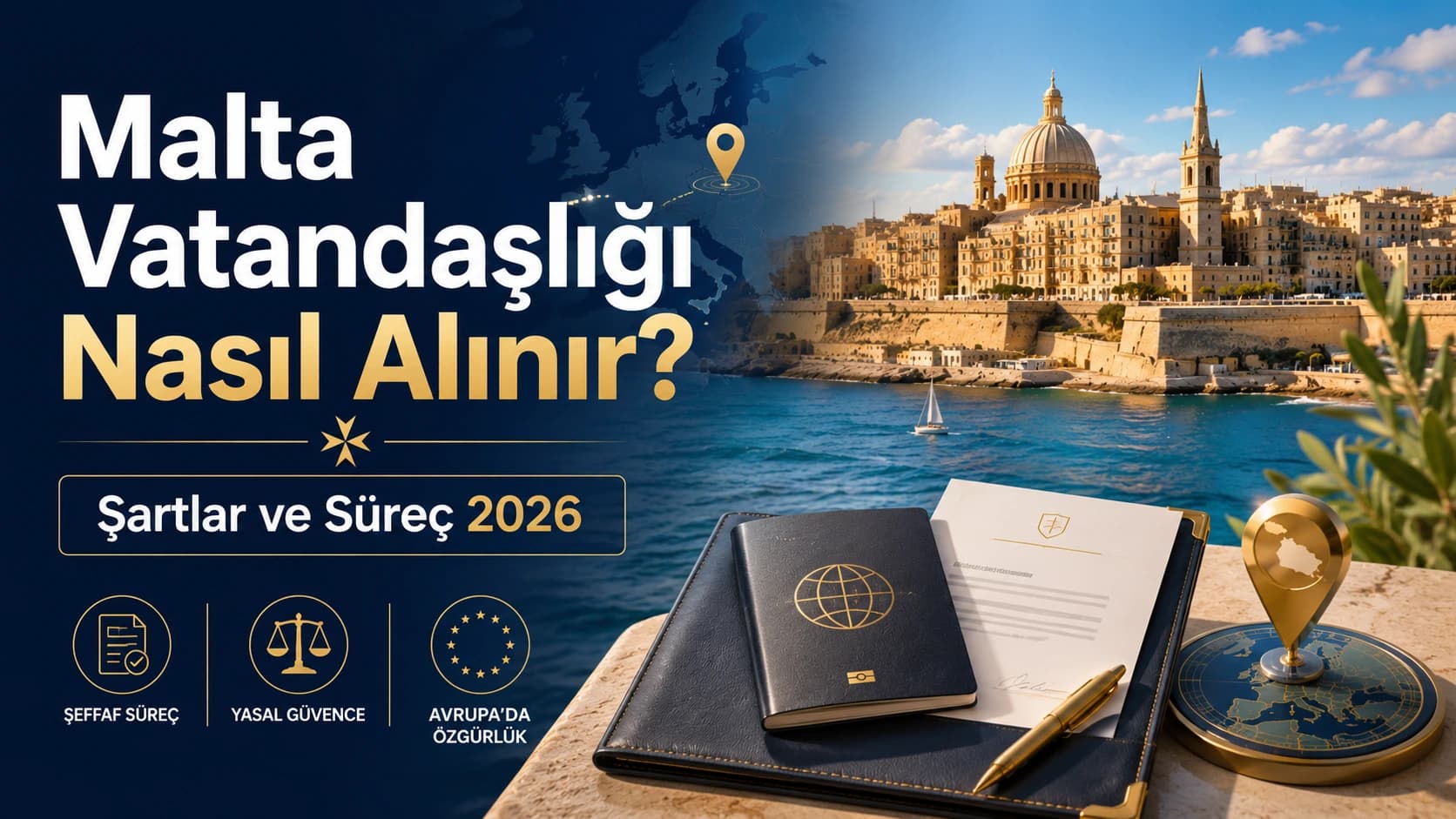Malta Vatandaşlığı Nasıl Alınır? Şartlar ve Süreç 2026 kapak görseli
