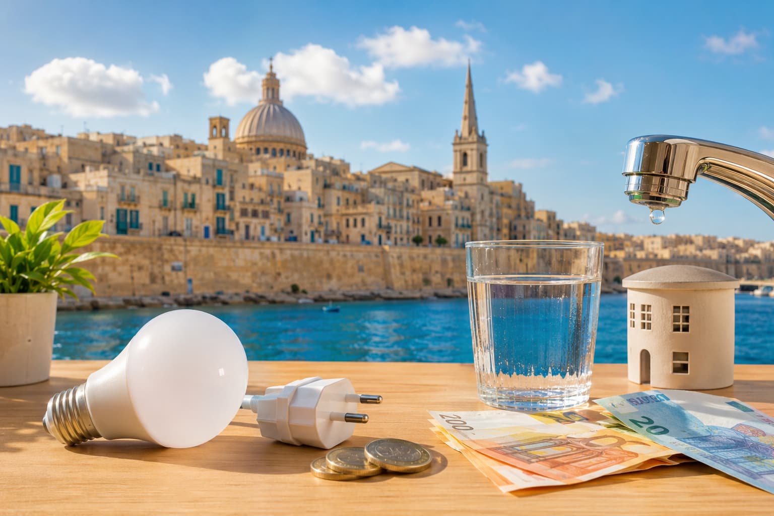 Malta'da Elektrik ve Su Faturaları Ne Kadar? 2026 Güncel Yaşam Giderleri Rehberi kapak görseli